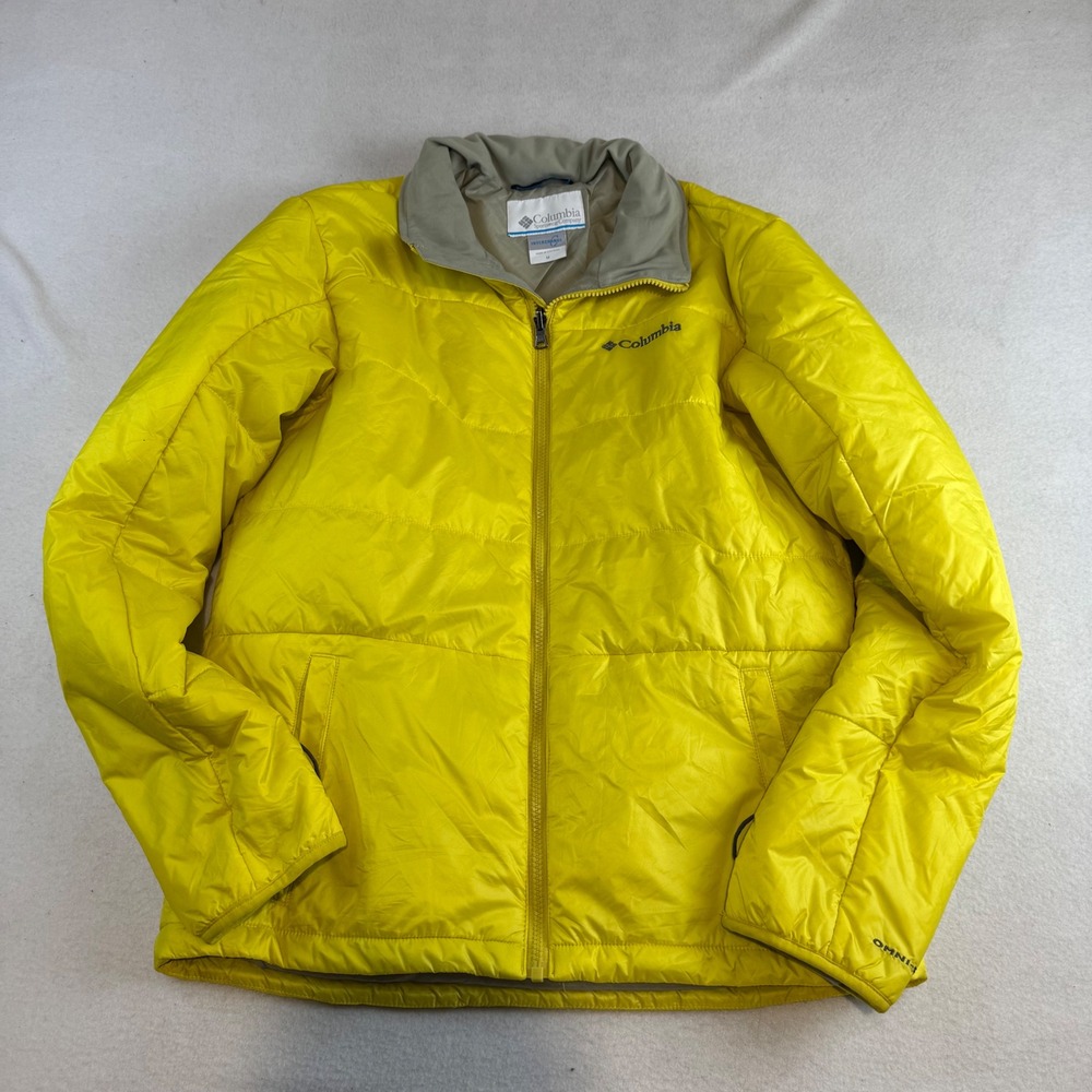 Columbia Mens Yellow Omni-Shield Interchange Puffer Jacket Medium RN69724